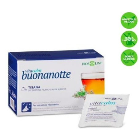 Biosline Interatore VitaCalm Buonanotte Tisana per favorire il sonno