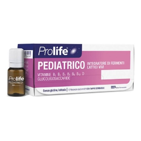 Prolife Pediatrico Integratore Fermenti Lattici Vivi Bambini 12 flaconcini