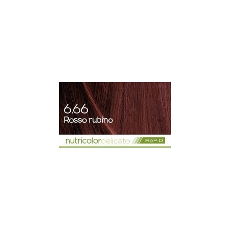 Biosline biokap nutricolor delicato rapid tinta 6.66 rosso rubino 135 ml 10 minuti