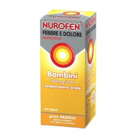 Nurofen Febbre e Dolore 100mg/5ml Bambini Gusto Arancia