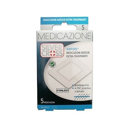 SilverCross Medicazione Airpore 5 pezzi cm 7,5 x 5-SilverCross