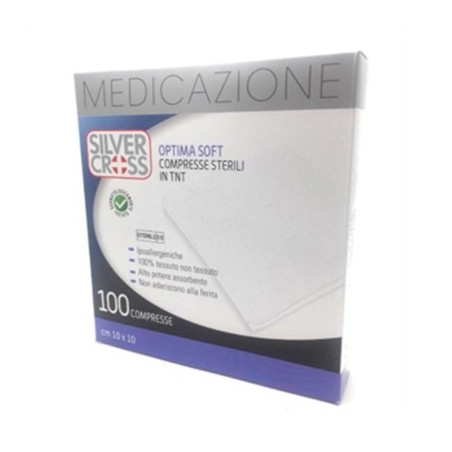 Medicazione 10x10 Compresse Sterili in TNT 100 Pezzi-SilverCross