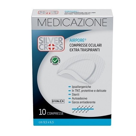 Medicazione Compresse Oculari 10 pezzi-SilverCross