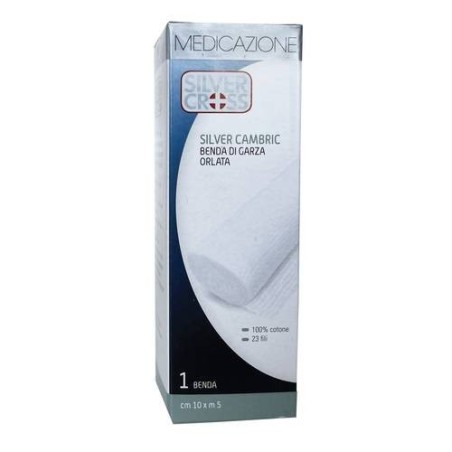 Medicazione Benda di Garza Orlata cm 10 x m 5-SilverCross