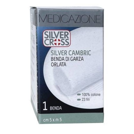 Medicazione Benda di Garza Orlata cm 5 x m 5-SilverCross