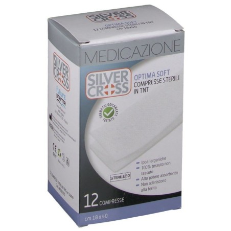 Compresse Sterili in TNT 12 pezzi cm 18 x 40-SilverCross