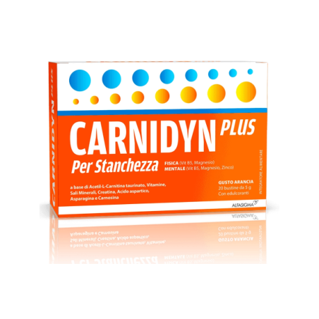 Carnidyn Plus Per Stanchezza 20 bustine Gusto Arancia