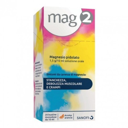 Mag2 Soluzione Orale 20 bustine Aroma Arancia