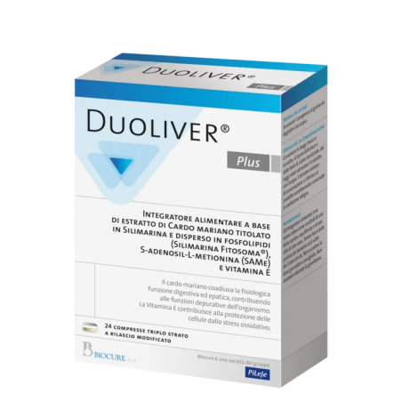 Duoliver Plus Integratore Alimentare 24 Compresse-Integratore per la funzionalità digestiva ed epatica