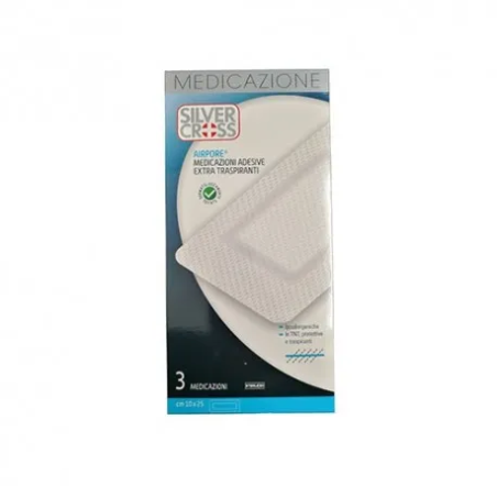 Medicazioni Adesive 3 pezzi cm 10x25-SilverCross