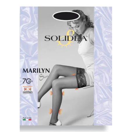 Marilyn Calza Autoreggente 70 Den Fumo Tg 3-Solidea