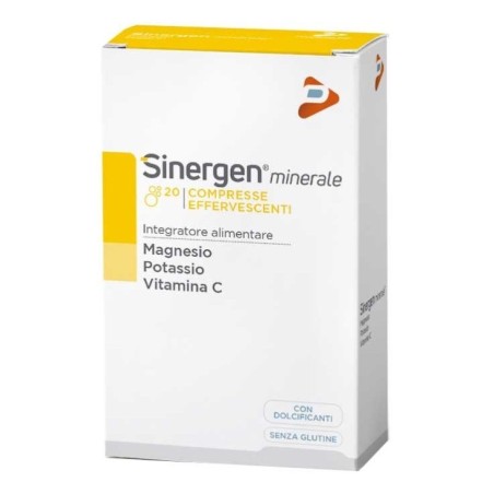 Sinergen Minerale Magnesio, potassio e vitamina C 20 compresse effervescenti
