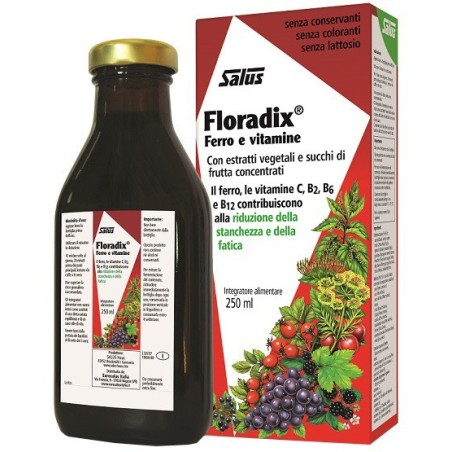Salus Floradix Ferro e Vitamine con estratti vegetali 250 ml
