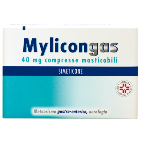 Mylicongas 50 compresse masticabili da 40 mg per gonfiore e meteorismo