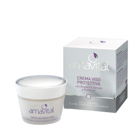 Amavital Crema Viso Protettiva Pelli Sensibili e con Couperose 50 ml