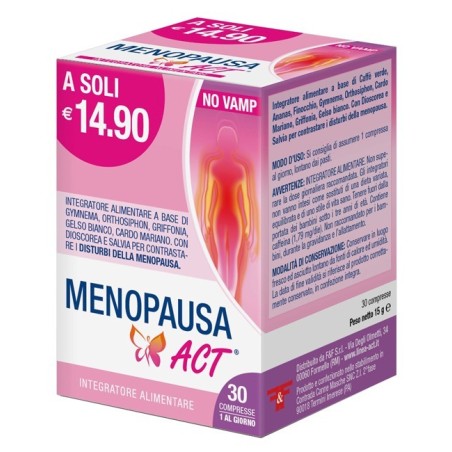 Menopausa Act Integratore Alimentare 30 Compresse