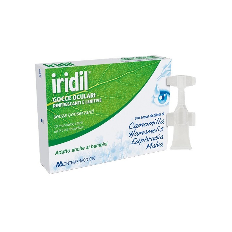 Iridil - Gocce oculari rinfrescanti e lenitive 10 ampolle monodose
