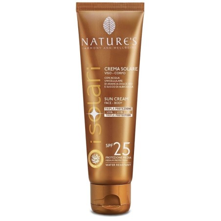 Nature's iSolari Crema Solare Viso e Corpo SPF25 Formato da viaggio