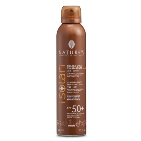 Nature's Solare Spray Trasparente Bambini SPF 50+ water resistant