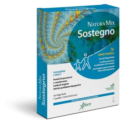 Natura Mix ADVANCED Sostegno 10 Flaconcini per Adulti e Bambini con Pappa Reale