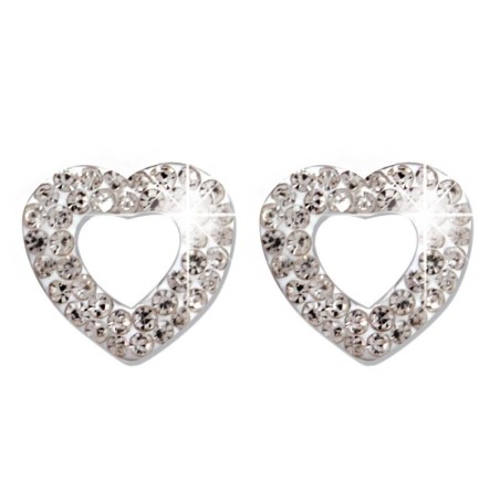 Biojoux Orecchini Cuore Aperto con Swarovski
