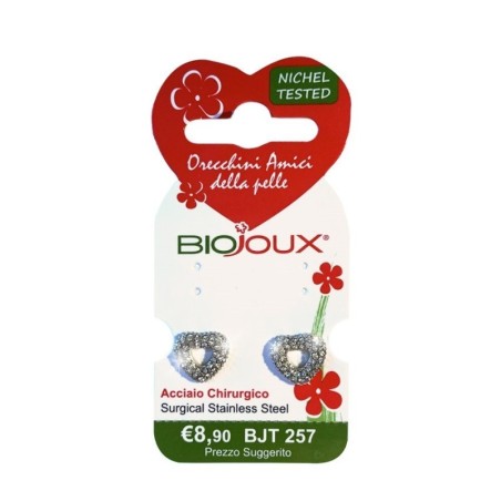 Biojoux Orecchini Cuore Aperto con Swarovski