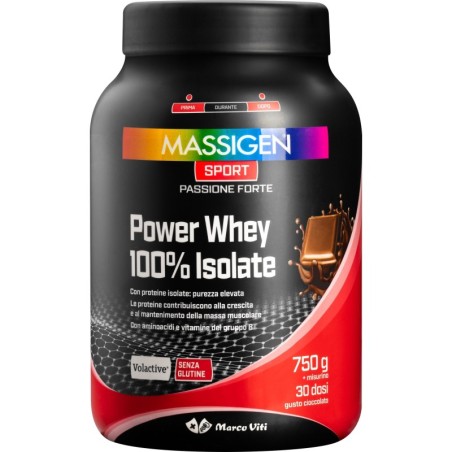 Power Whey 100% Isolate Cioccolato-Massigen Sport