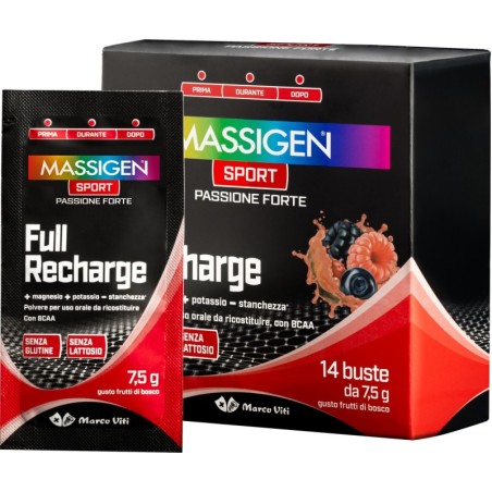 Full Recharge con BCAA 14 Buste-Massigen Sport