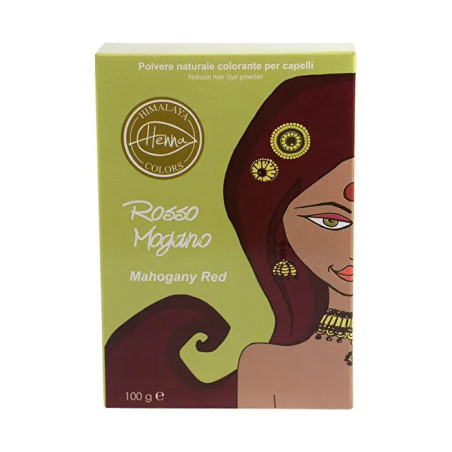 Himalaya Henna Rosso Mogano polvere colorante per capelli Henné