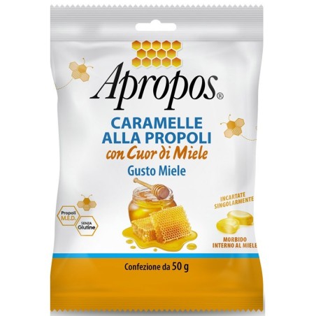 Caramelle alla Propoli con Cuore di Miele 50g-Apropos gusto miele