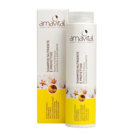 Shampoo Nutriente e Protettivo con olio mandorle dolci e miele-Amavital