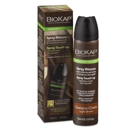 Biokap Nutricolor Spray Ritocco Colore Castano Chiaro per la ricrescita dei capelli