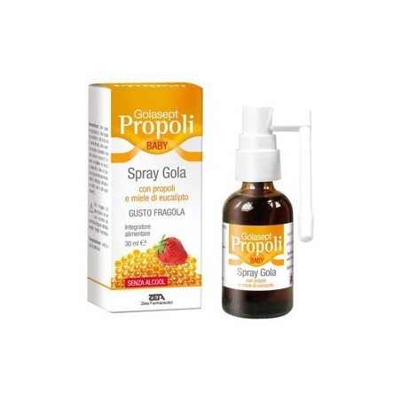 Golasept propoli  Spray Gola Baby Gusto Fragola con propoli e miele di eucalipto