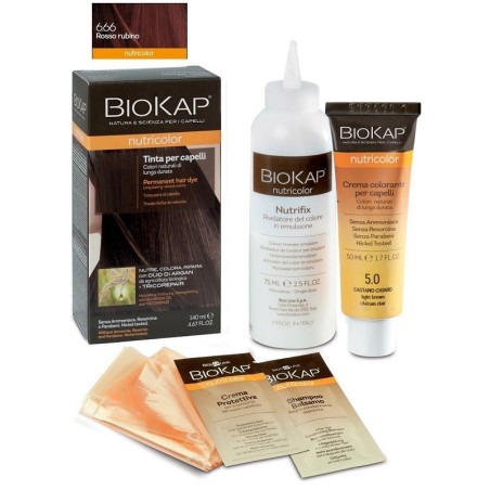 Nutricolor Tinta per Capelli 6.66 Rosso Rubino con olio di argan- Biokap
