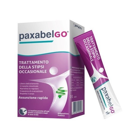 PaxabelGo Trattamento della stipsi Occasionale 12 Bustine Pronte all'uso