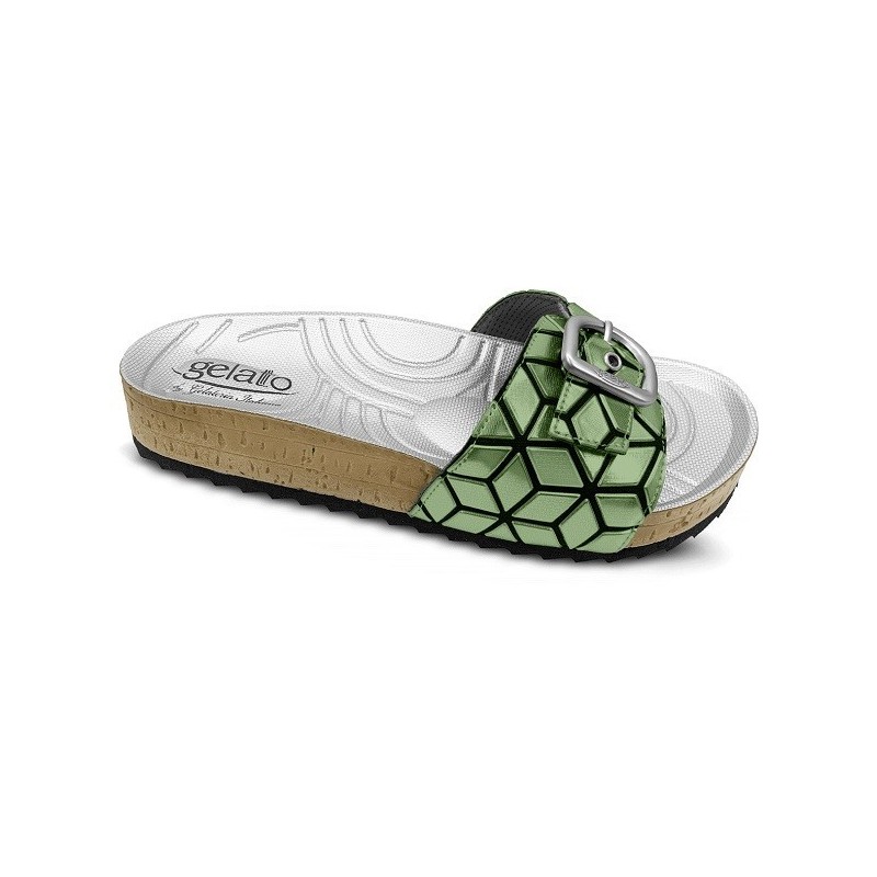 Gelatto Ciabatta Donna Woodstock Pixel Colore Green Misura 37-38