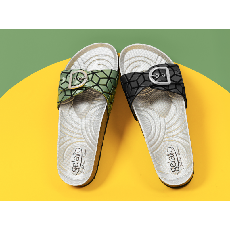 Gelatto Ciabatta Donna Woodstock Pixel Colore Green Misura 37-38