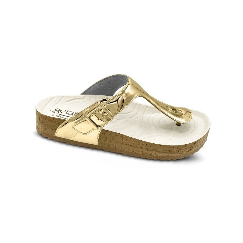 Gelatto Ciabatte Donna Modello Woodstock 3.0 Mirror Colore Platino Misura 37-38