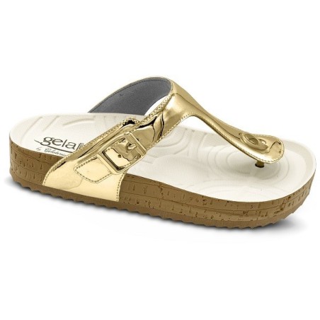 Gelatto Ciabatte Donna Modello Woodstock 3.0 Mirror Colore Platino Misura 37-38
