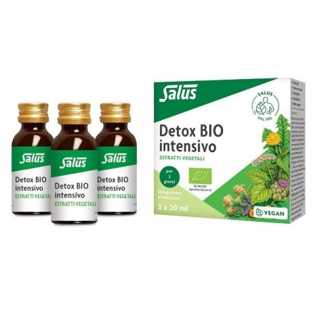 Salus Detox BIO Intensivo 3 Flaconcini 20 ml Formula Vegana