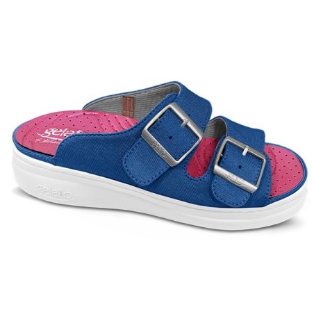 Gelatto Ciabatte Donna Estive Anatomiche Baci da Rimini Colore BLU Misura 36