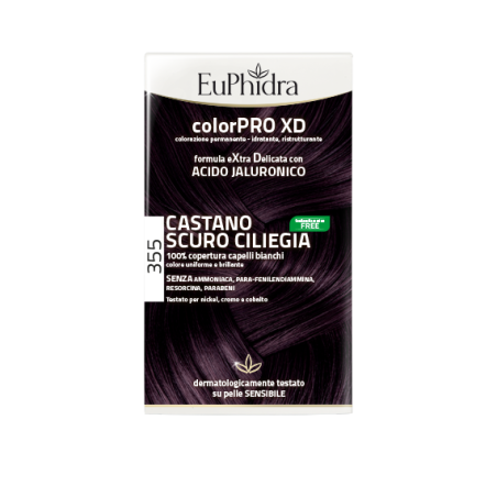 Euphidra ColorPro Colorazione permanente con ac ialuronico Castano Scuro Ciliegia XD 355