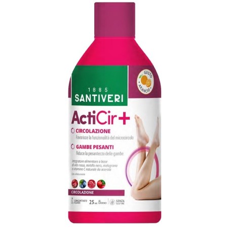 SANTIVERI ActiCir+ Integratore per Gambe Pesanti a base di estratti vegetali 500 ml