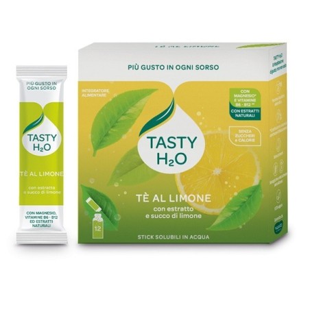 TASTY H2O12 Stick Solubili in Acqua con Estratto e Succo di Limone senza zuccheri