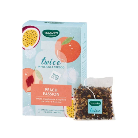 Neavita Twice Infuso a Freddo Peach Passion 12 Maxifiltro per 500 ml di Infuso