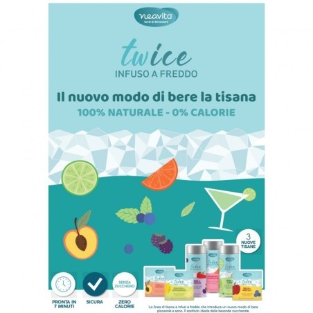 Neavita Infuso a FreddoTwice Mango e Ibisco 12 Maxifiltri per 500 ml di Infuso