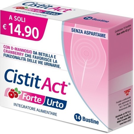 CistitAct Forte Urto 14 Bustine per la funzionalità delle vie urinarie
