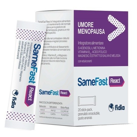 SameFast React UMORE MENOPAUSA 20 Stick-pack Orosolubili gusto ananas