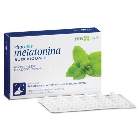Biosline Integratore VitaCalm Melatonina Sublinguale per favorire il sonno