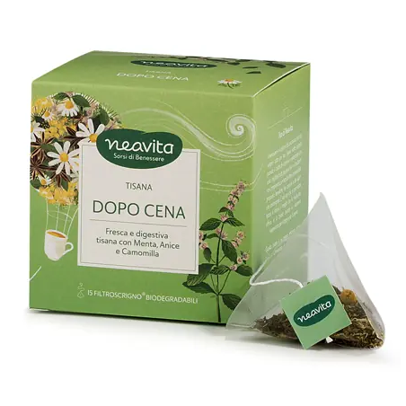 Neavita Tisana Dopocena con menta, anice, camomilla 15 Filtroscrigno biodegradabili